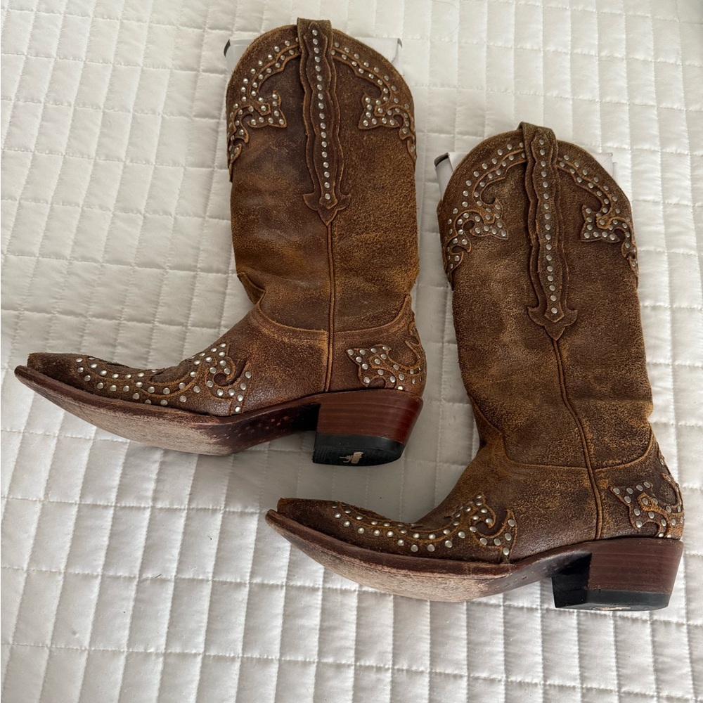 Old Gringo Brown Studded Heeled Boots - Picture 2 of 16